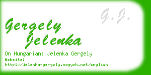 gergely jelenka business card